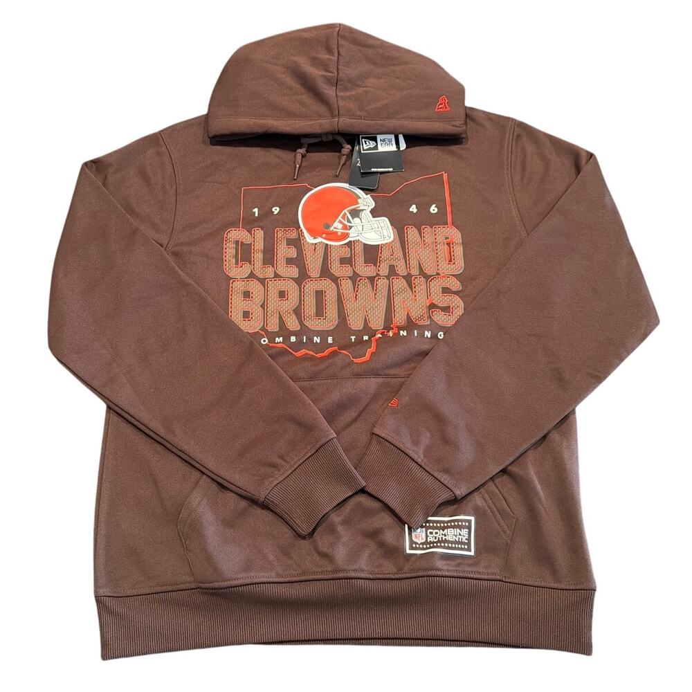 NWT New Era Cleveland Browns Combine Training Pullover Hoodie Brown Men’s Medium